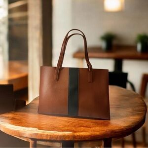 Vince Camuto Brown and Black Shoulder Bag